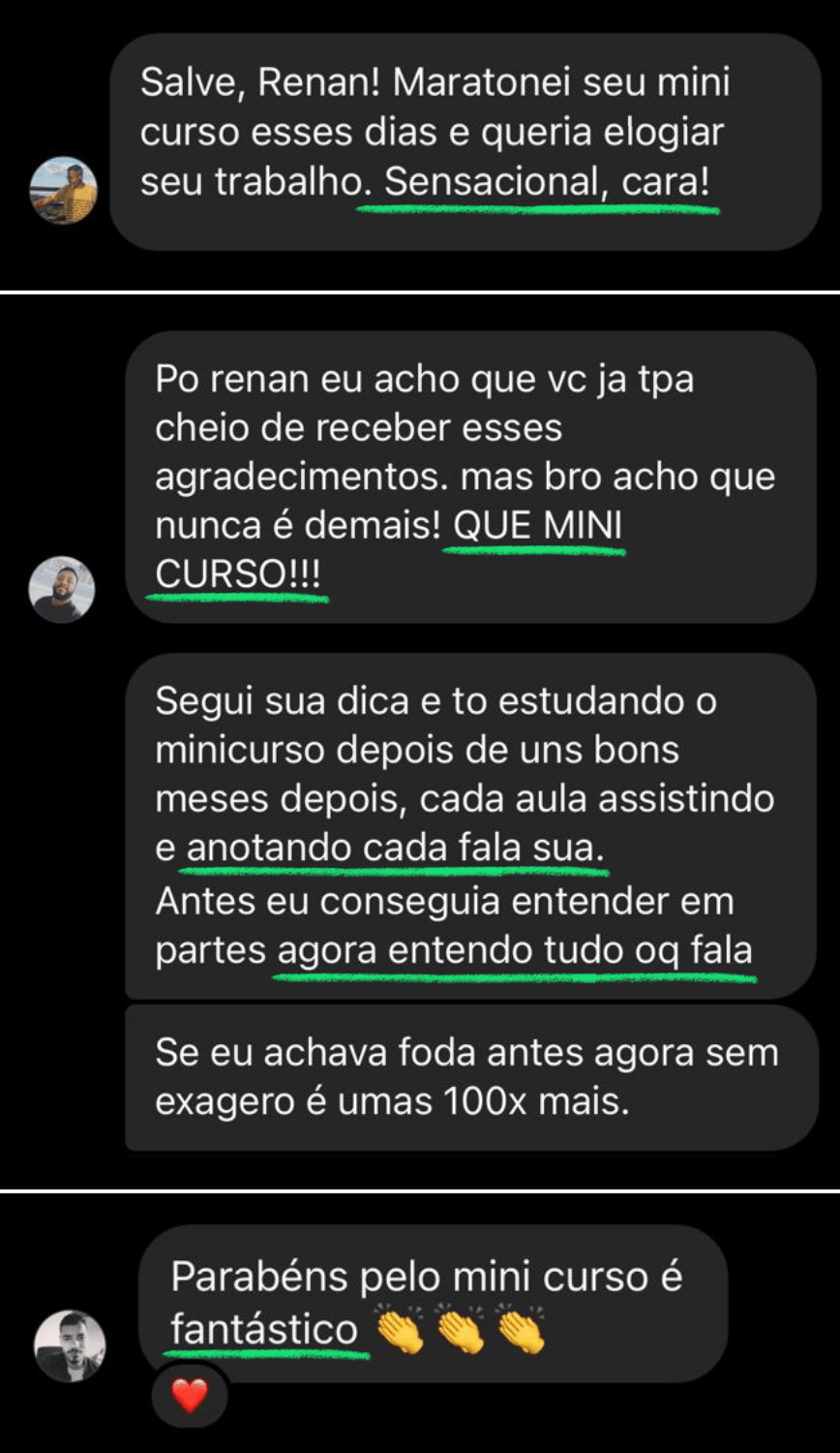 Depoimento real de aluno sobre o Minicurso RPA
